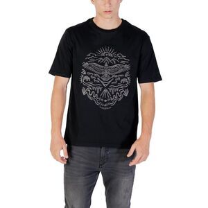 Gianni Lupo Graphic Print Cotton Tee Men black Shirts
